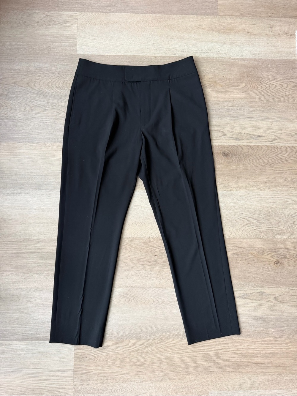 Giorgio Armani Black Pleated Dress Pants Trousers
